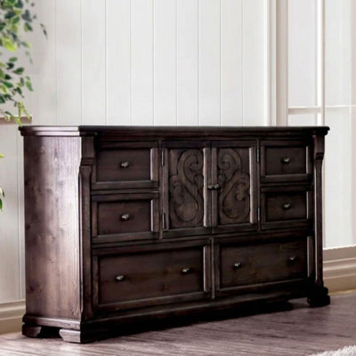 6 tiroirs Zaid Commode noyer
