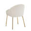 Chaise de salle à manger rembourrée beige de 2 pièces