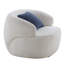 Fauteuil demi-tonneau pivotant, fauteuil d'appoint beige