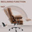 Fauteuil de bureau 400LBS, brun-637129511