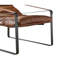 Fauteuil d'appoint en cuir fleur Quoba