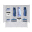 4-Layer 16 Cube Organizer Stackable Plastic Cube Storage,Plastic + Steel Wire With 3 Clothes Rails Free To Assemble-966996333