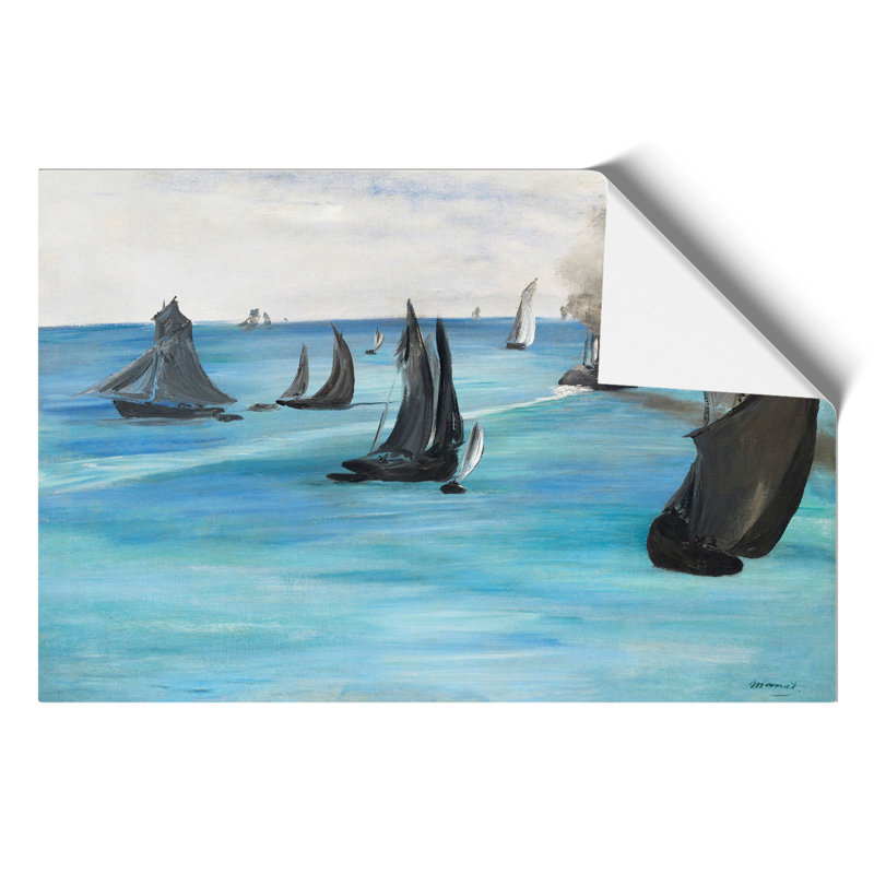 Sea View, Calm Weather by Edouard Manet - No Frame Painting, 42cm H x 59cm W x 0.1cm D