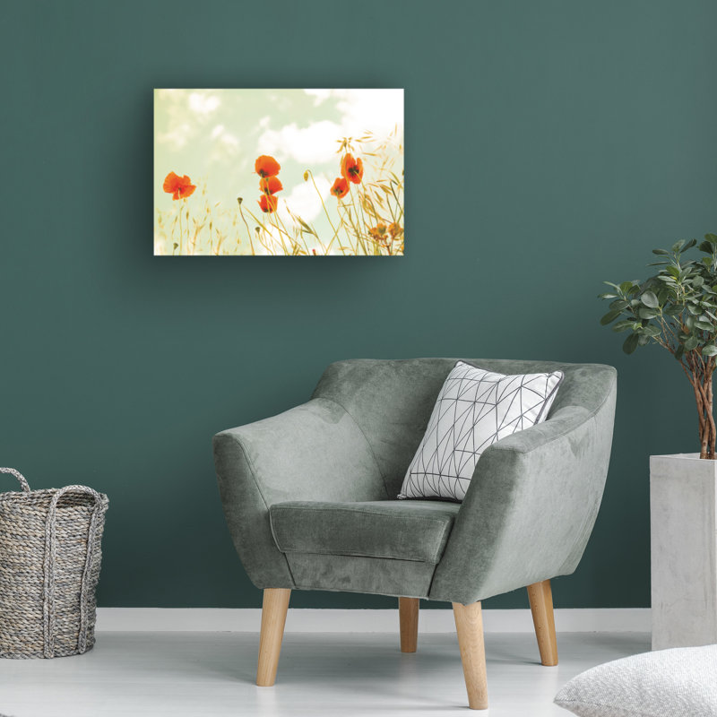 Art sur toile Coquelicots et ciel Aledanda, H 12 po x l 19 po