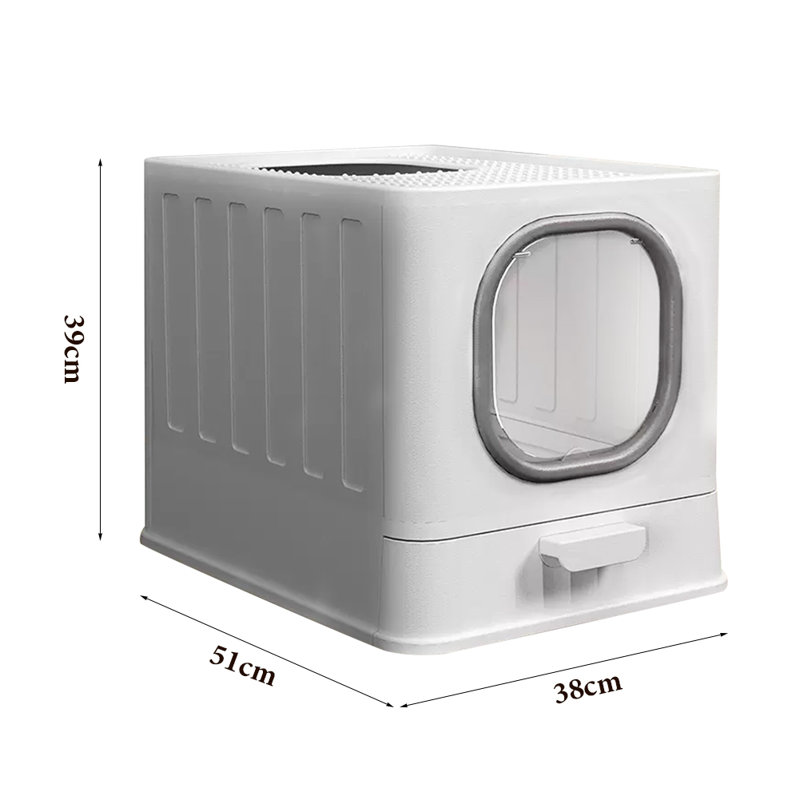 Plastic Litter Box, Grey