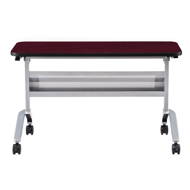 Table de formation Flip-N-Go rectangulaire, LPL, H 29 po x L 48 po x l 18 po, Noir, noir, noir, noir, Cerise Biltmore