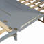 Lit escamotable avec pieds en fer Murphy, design moderne, gris