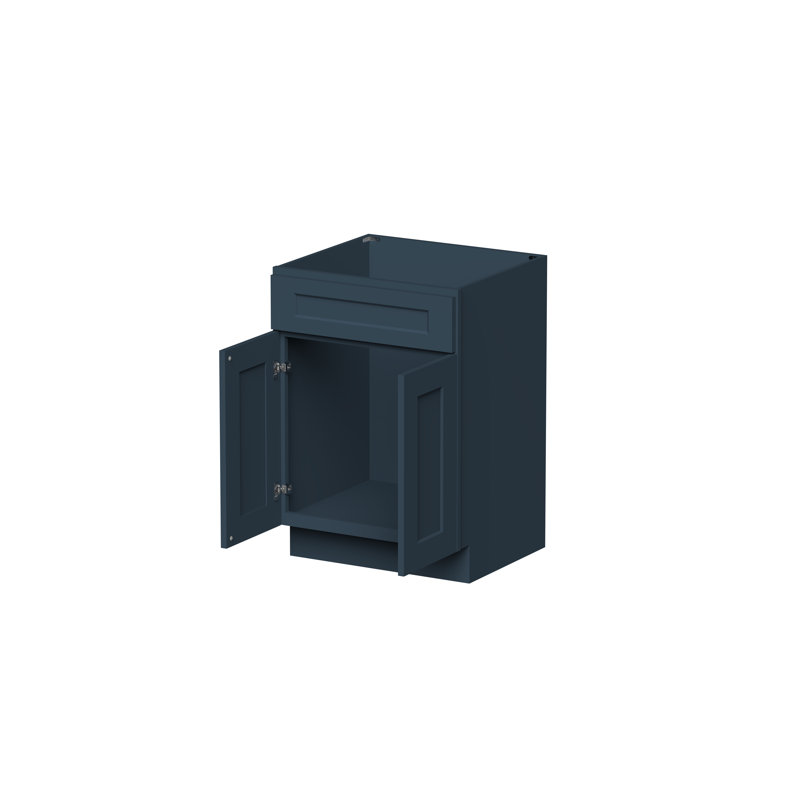 Armoire de meuble-lavabo de style Shaker de DL Cabinetry (prête à assembler) l 24 po x H 34,5 po x P 21 po - Gris Cyber, 24"