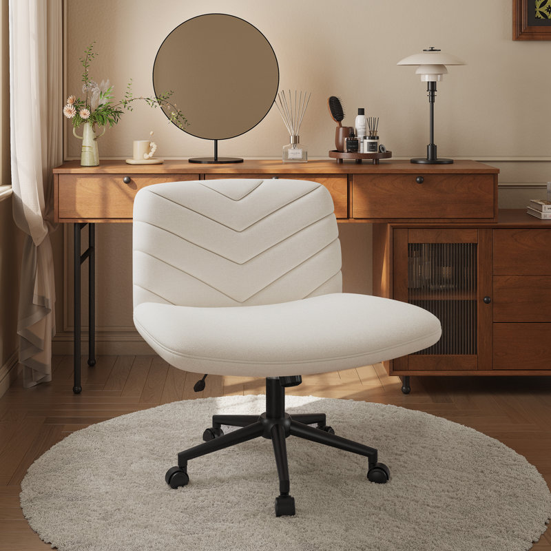 Office Chair, Beige Polyester
