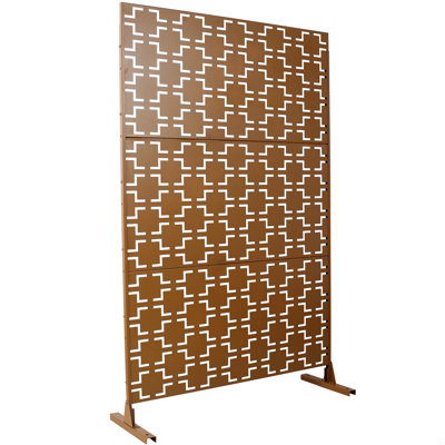 Écran d'intimité extérieur et intérieur en métal H 76 po x l 48 po, écran d'intimité décoratif autoportant