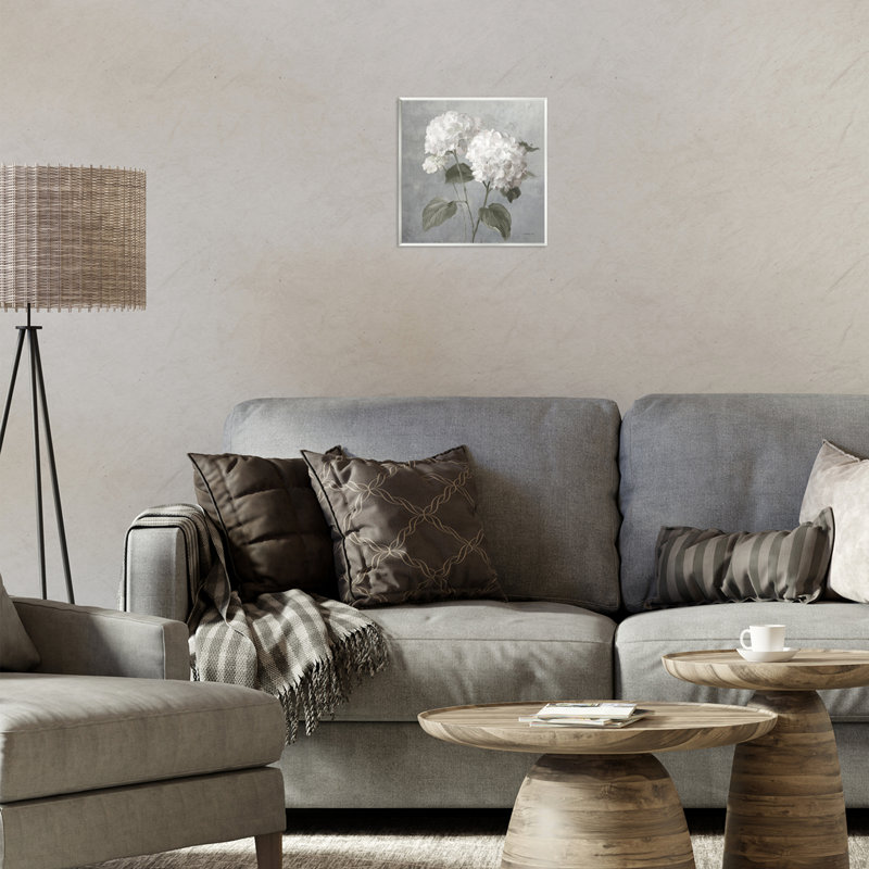  Paire d'hortensias blancs, art mural par Danhui Nai