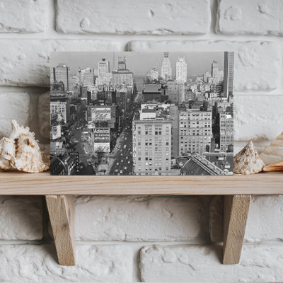 1950S New York City Times Square Looking North From Roof Of Hotel Claridge Nyc Ny Usa Classic Retro Vintage Architecture City Wall Art