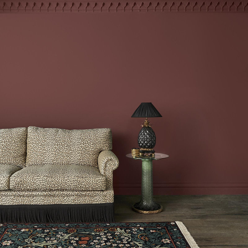 Blackthorn Machine Woven Wool Area Rug in Petrol/Orange/Black/Rust