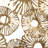 24X2X42" Gold Iron Wall Art