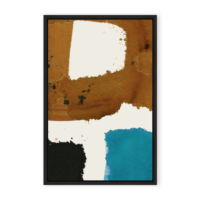 Abstract Off Track, 48" H x 36" W x 1.125" D, Framed Print, Black