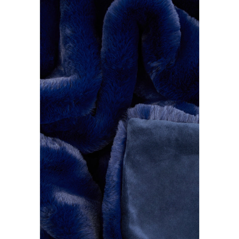 Akiana Bosie Lamina Cream Throw, Navy Blue
