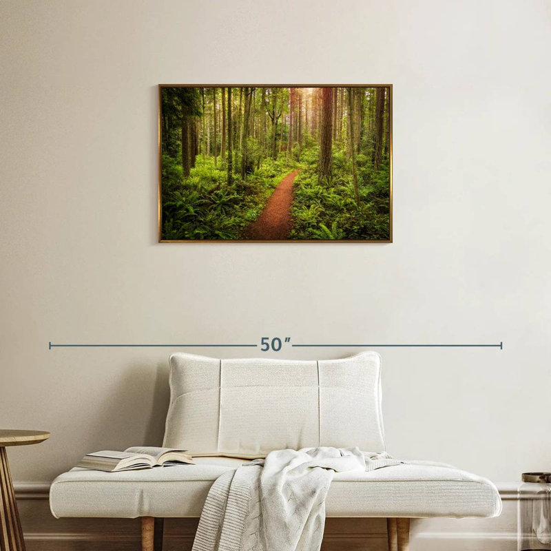 Washington Rainforest, Cadre flottant doré, 31 po x 21 po
