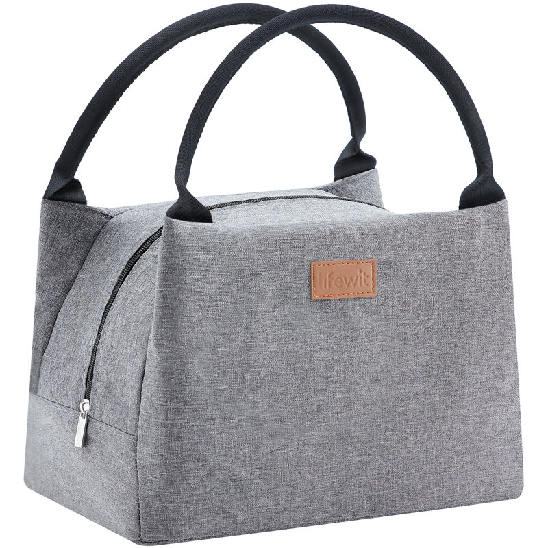 Grand sac-repas rÃ©utilisable, sac-repas isotherme pour femmes et hommes, idÃ©al pour la prÃ©paration des repas, le travail et les voyages, noir