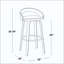 Tabouret de bar pivotant en bois avec repose-pieds en métal - ensemble de 2