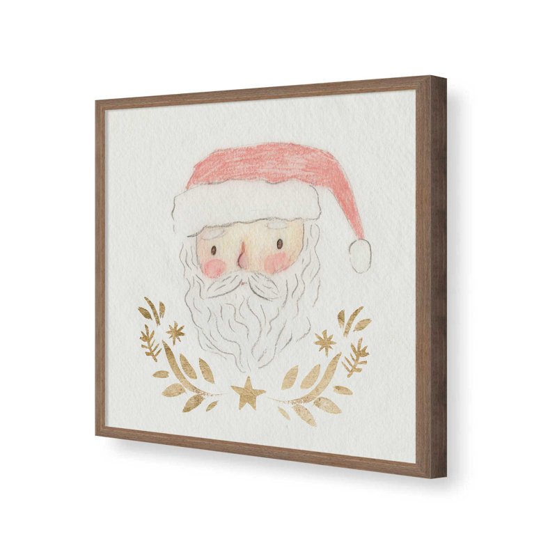 «Pink St. Nick I» par Victoria Barnes, reproduction d'art sur toile, H 12 po x l 12 po, Brun