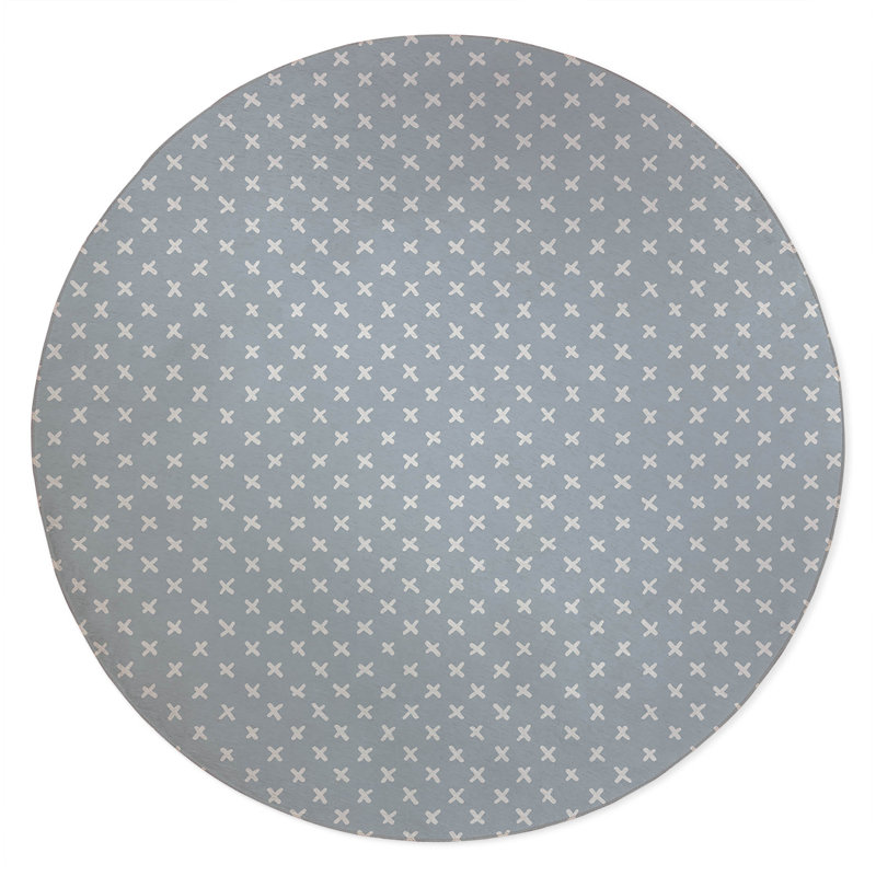 Tapis d'extérieur antidérapant Criss Cross, Rond 5 pi