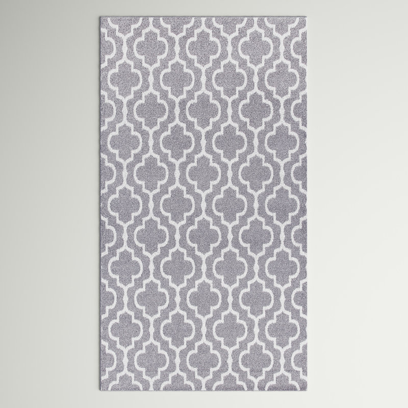 Alkire Performance Gray/Off White Rug, Rectangle 3'3" x 4'11"