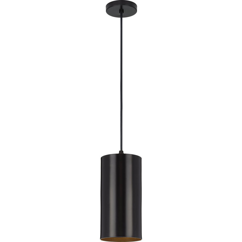 Luminaire suspendu DEL Delaplaine, Bronze antique, H 132,8 po x l 6 po x P 6 po, 32