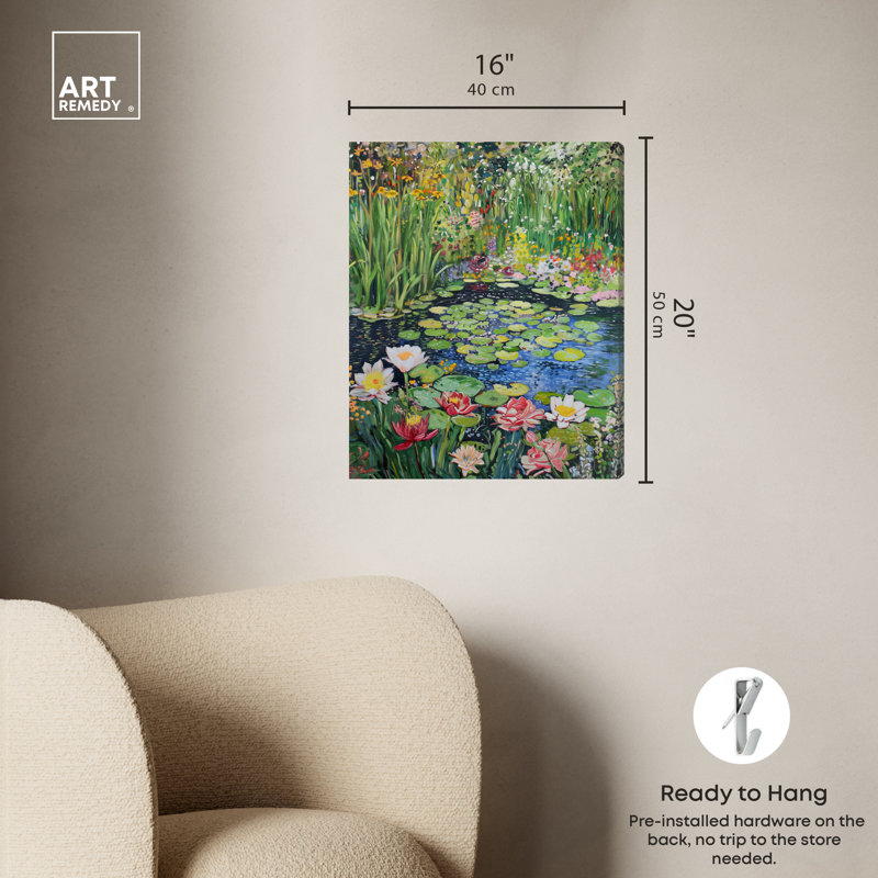 Impressionist Pond 16" x 20" Canvas Wall Art