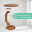 18.9" C-Shaped Round End Table