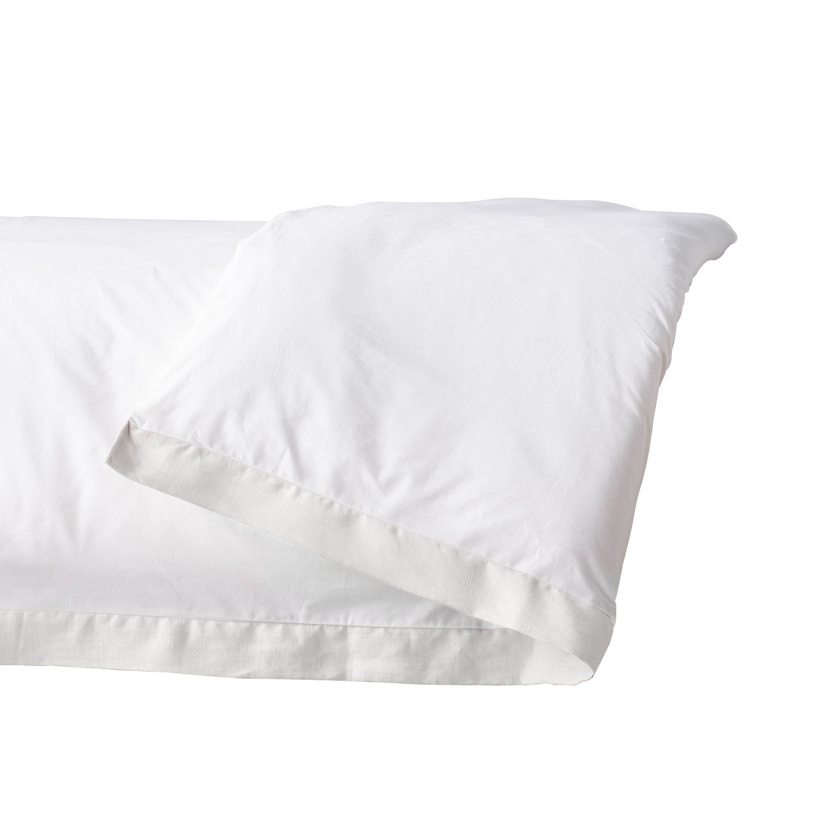 Mandalay Cuff Cotton Duvet Cover Set, King, Pearl