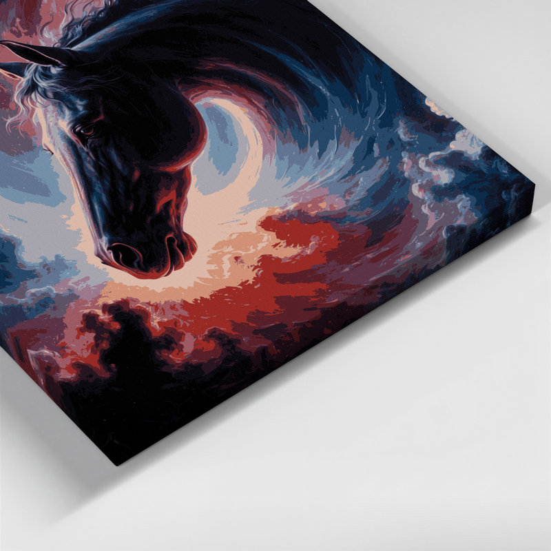 «Space Horsehead Nebula», art mural sur toile mauve, H 20 po x l 30 po