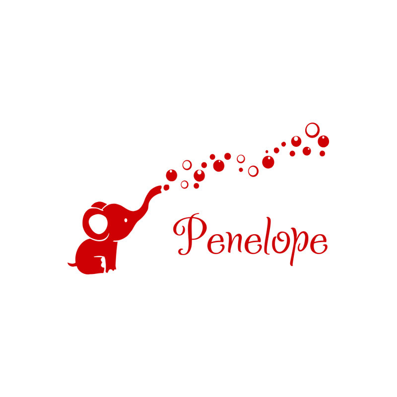 Adhésif décoratif pépinière éléphant, Oui, Bourgogne