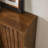 Mid Century Sideboard with 2 Sliding Doors &amp; Solid Wood Strips | Spacious Storage | Outlet Hole | Walnut Brown | MDF