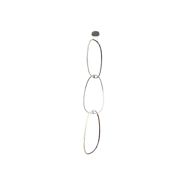 Gunlogh 1 - Light LED Unique/Statement Pendant, Chrome