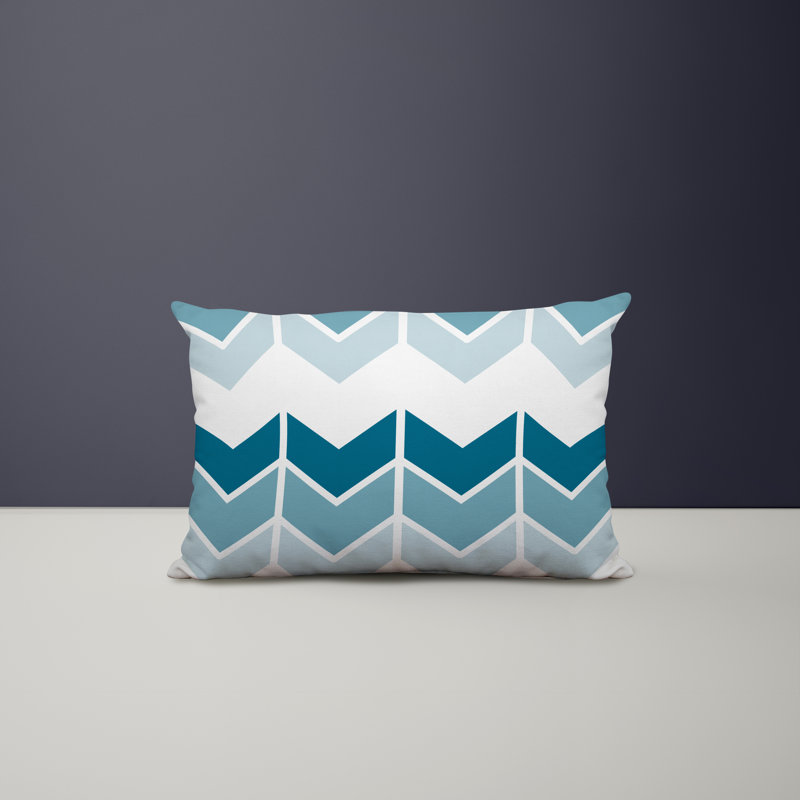 Housse et insert de coussin rectangulaire intérieur / extérieur en polyester Chevy, Turquoise