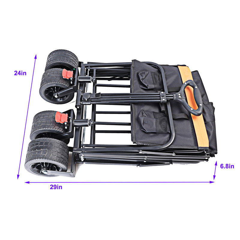 Extra Long Extender Folding Wagon Garden Cart