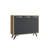 Modern Multi-Purpose Cabinet, Oak & Anthracite, 39.4 x 32.3 x 13.8 inches | 100% Melamine Coated Particle Board, Thickness: 0.7 inches | 4 Drawers, Numerous Shelves, Wall-Mountable, Stylish & Functional Design for Home or Office-1920221591