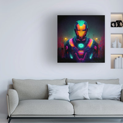 Wrapped Canvas Wall Art - Wumples  'Iron Man 2' Wall Art for Living Room, Bedroom, or Office Décor  - 18x18