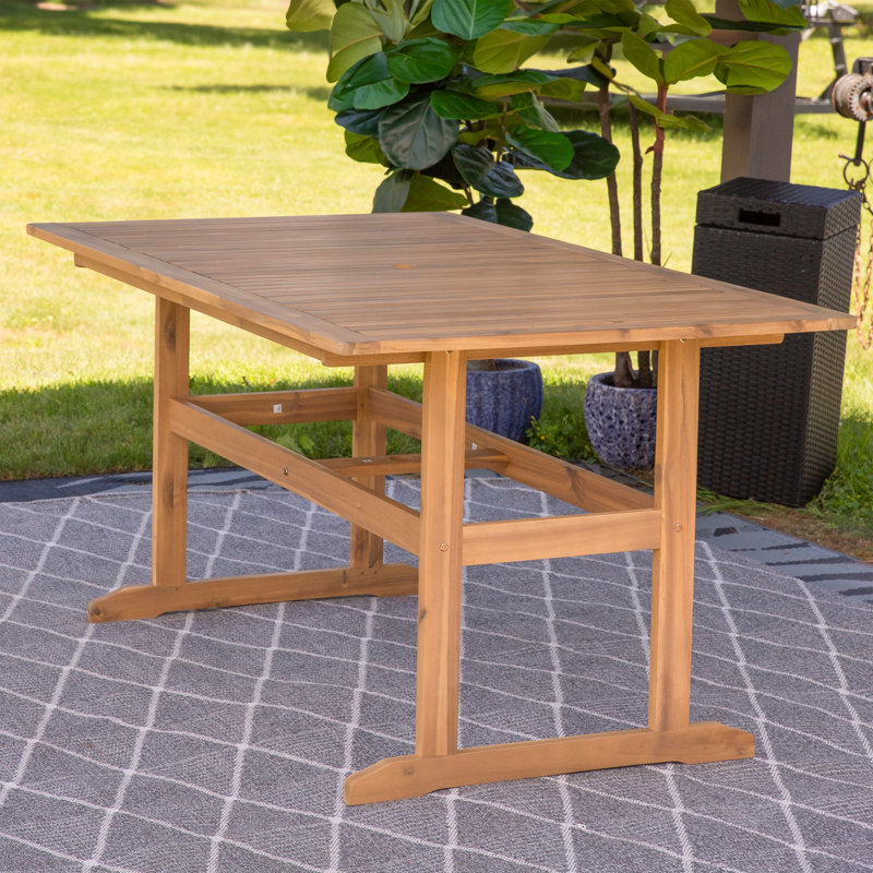 Table de salle à manger d'extérieur en bois d'acacia Hatteras