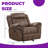 Plush Transitional Glider Recliner with Pillow Top Arms & Solid Wood Base – Manual Recline & Glide