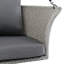 Balancelle de véranda avec cordes, chaise de 51,9 po imperméable et ensoleillée, siège à quincaillerie, matériau tissé noir, hauteur réglable confortable