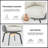 17.7"H Modern Two-Tone Upholstered Swivel Dining Armchair-543018629