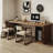 Dark Walnut Rectangular Solid Wood Writing desk-377118117