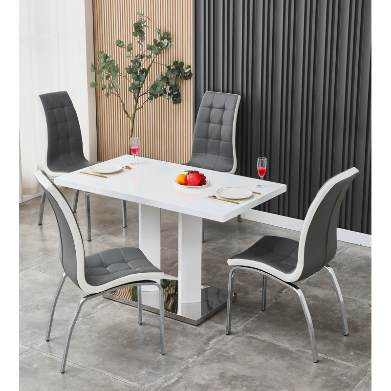 Trumbauersville 4 - Person Dining Set, Grey
