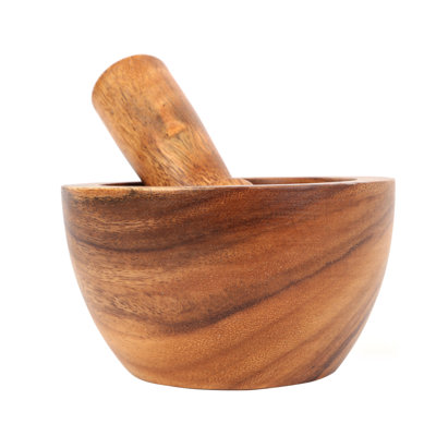 Flanagan Wood Mortar And Pestle Set