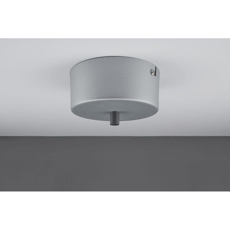 Mini Chrome LED Pendant with White Artisan Glass Shade