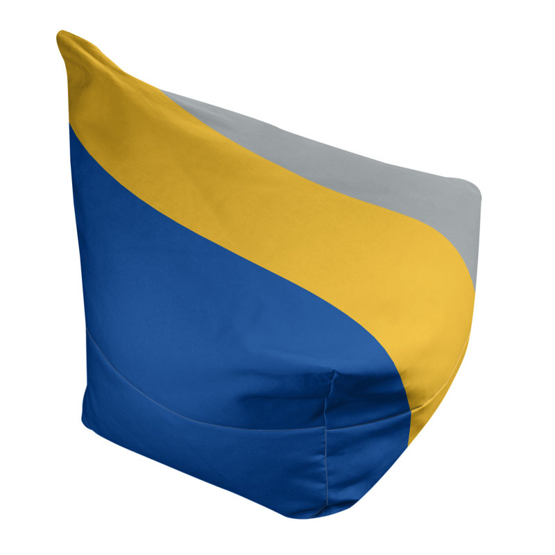 Sac de pois classique, H 30 po x l 27 po x P 27 po, Bleu royal / jaune beurre / gris