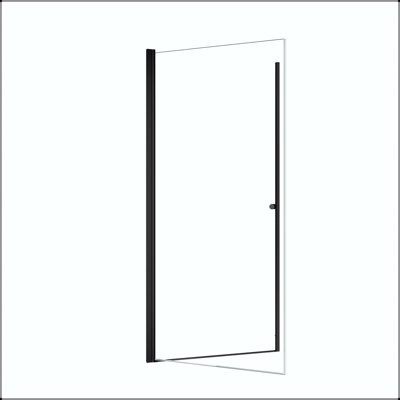 Semi-Frameless Circular Pivot Shower Door with 6mm Tempered Glass, Magnetic Soft-Close, and Reversible Installation