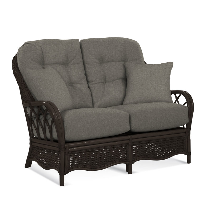 Everglade Upholstered 53'' Loveseat, Gray Sugar Performance; 0863-84, Java