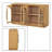 Retro Freestanding 4 Glass Door Wooden Sideboard Storage Buffet Cabinet-1960446697